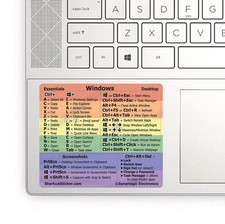 Synerlogic Windows PC Reference Keyboard Shortcut Sticker Shortcuts Cheat Sheet picture