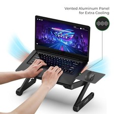 UNCAGED ERGONOMICS WORKEZ BEST ADJUSTABLE LAPTOP STAND FOR DESK, LAPTOP -  BLACK picture