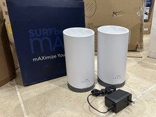 ARRIS Surfboard Max Dash WC4T White AC3800 Tri-Band Wi-Fi 5 Mesh System 2 Pack picture