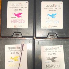 Quadient Genuine 250mL High Capacity Ink Tank 4-Pack CMYK M5M250-M5K250 picture