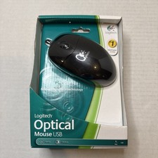 Logitech 931369-0403 3 Buttons, Scroll Wheel, USB Optical Mouse In Black Color picture