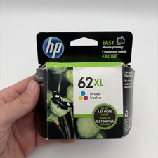 New Genuine Hp 62XL High Yield Tri-Color Ink Cartridge Exp. 01/2017 Open Box picture