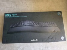 New OPEN BOX Logitech ERGO K860 Wireless Ergonomic Keyboard Wrist Rest Black picture