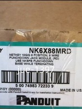 Panduit NetKey NK6X88MRD Cat6a Keystone Jack Red Module (Qty 10)  picture