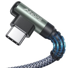 AINOPE USB C Cable 2-Pack 6.6ft Right Angle Fast Charger for iPhone 16 15 picture