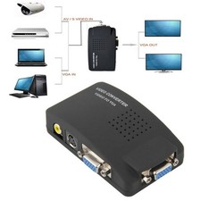AV RCA Composite S-video Input to VGA Output Monitor Converter Adapter CCTV DVD picture