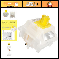 Pre-Lubed Linear 5 Pin Keyboard Switches - Gateron Milky Yellow Pro V3 (108PCS) picture