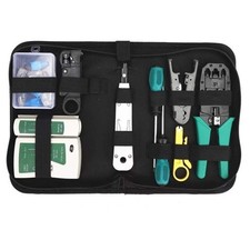 Gaobige Network Tool Kit for Cat5 Cat5e Cat6, 11 in 1 Portable Green Crimper picture