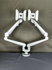 ESI EDGE2-V4-SLV Dual Monitor Arm Silver VESA Desk Mount Dual Monitor Stand picture