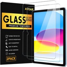 AVOAR 2 Pack Screen Protector for iPad 11th A16 2025 & 10th Generation BLACK picture