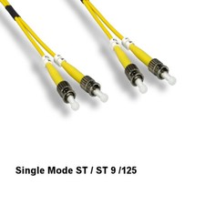 10x Kentek 5 m ST to ST Single-Mode Fiber Optic Cable 9/125 Duplex Ethernet picture