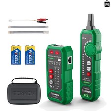 Battery Powered Ethernet & Telephone Cable Tester - Versatile Testing Tool Green picture