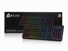 KLIM Chroma Wireless Gaming Keyboard RGB Rechargeable PC PS5 PS4 Black picture