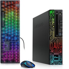 Lenovo RGB Gaming PC i5-8th 16GB RAM 1TB SSD AMD RX-550 WiFi RGB-KB&M Windows 11 picture