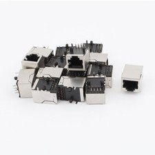 15pcs Shielded RJ45 8P8C Plastic Network Modular Connector Jack for PCB picture