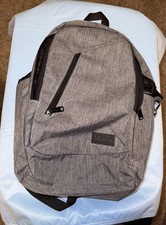 Mancro Anti-Theft Laptop Backpack Travel Work USB Port Lock Grey 15.6”  picture