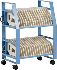 Laptop Charging Cart Station 16 32 Device Chromebook Charging Rack with Wheels picture