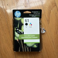 Genuine HP 61 Black and Tri-Color Ink Cartridges Combo Pack - New In Box picture
