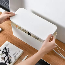 Cable Storage Box for Power Strip Wire Management Organizer Desktop Home Office picture
