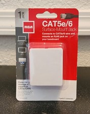 RCA Cat 5e/6 White Surface Mount Biscuit Jack (TPH553R) picture