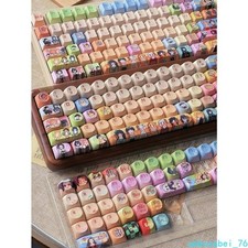 Demon Slayer Themed Keycaps - 130 Keys Anime Gift 5-Side Dye-Sublimation Keycaps picture