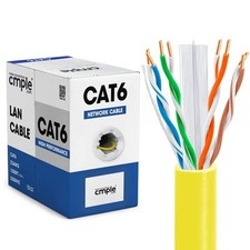 1000FT Yellow Cat6 Ethernet Cable 10Gbps 550MHz Durable Bulk Network Wire picture