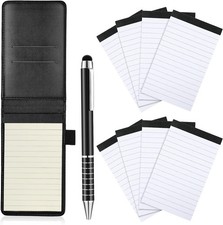 Outus 10 Pcs Pocket Notebook with Pen Set Included Mini Notepad Black  picture