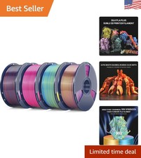 Vibrant Silk 3D Printer Filament - 4KG Quadruple Color 1.75mm | High Toughness picture