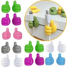 10Pcs Silicone Thumb Up Hook Clips Holder Cute Data Cable Storage USB Wire Manag picture