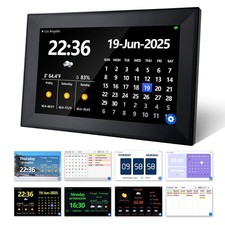 WiFi 10.1 Inch Digital Alarm Clock for Seniors, Large Display with Day/Date S... picture