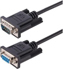 StarTech 3m RS232 Crossover Serial Cable w/Al-Mylar Shielding F/M  Black picture