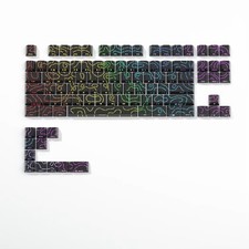 Letter Drive Topographic PBT Keycaps 98/133 Key Cherry Profile Side Print MX picture