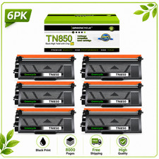 6* Replace For Brother TN850 High Yield Black Toner Cartridge New  picture