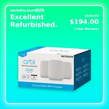 Netgear Orbi AX5400 Mesh WiFi 6 System 3-Pack RBK763S-100NAS picture