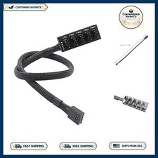 Durable 15.7'' Braided 4-Pin/3-Pin Fan Extension Cable for Optimal Cooling picture