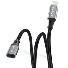 3.3Ft Lightning Extension Cable, Braided Female to Male Extender Full Function C picture