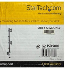 StarTech Vertical Desk Mount Dual Monitor Arm ARMDUALV - Open Box Complete picture