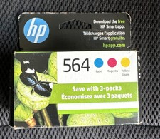 PICK EXPIRATION YEAR - Genuine HP 564 Tri-Ink Cartridge 3 Pack - N9H57FN picture