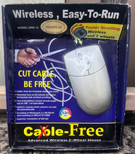 A4 Tech Cable-Free Advanced Wireless 2-Wheel Mouse Model IRW-5 Vintage NEW picture