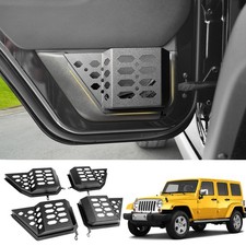 Metal Front & Rear Door Storage Box Pockets for 2007-2018 Jeep Wrangler JK JKU S picture