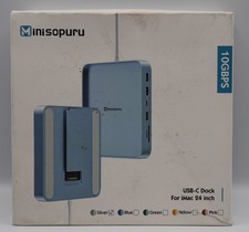 Minisopuru 10Gbps USB-C Silver Docking Station For 24