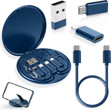 USB Adapter, Micro Charging Cable with C Lighting Blue picture