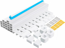 Cord Hider Cable Cover Raceway Kit of 20 Pack White 315 Inch picture