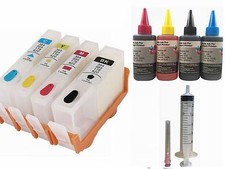 Empty Refillable Ink Cartridge Kit for HP 920 920XL 6500 7000 plus 4x100ml ink picture