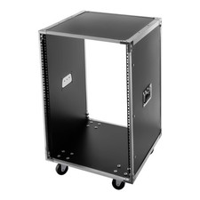Black 16U Portable Rolling Network Rack Audio Video, Telecom, Equipment Rack NEW picture