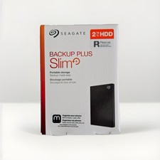 Seagate Backup Plus Slim 2TB Portable External HDD USB 3.0 Black 2.5