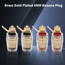 4PCS 4mm Gold plated Socket Binding Post Banana Plug Speaker Terminal Amplifier picture