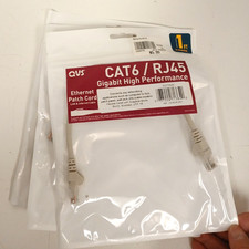 Set of 3 QVS CAT6/RJ45 Gigabit high Performance UTP Ethernet Patch Cord, 1ft picture
