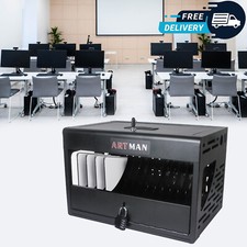 16 Bay Charging Cabinet, Lockable Charging Cart for Laptop, Chromebook picture