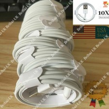 Bulk Lot 10X USB Charger Cable 3/6FT For iPhone 11 X 8 7 6 5 Fast Charging Cord picture
